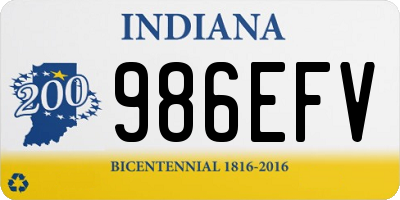 IN license plate 986EFV