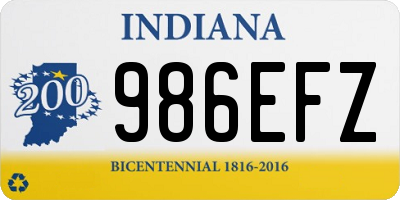 IN license plate 986EFZ