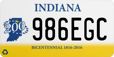 IN license plate 986EGC