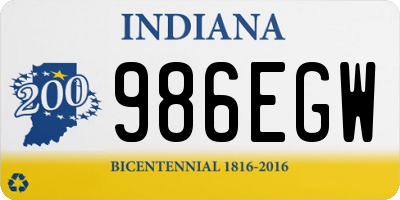 IN license plate 986EGW