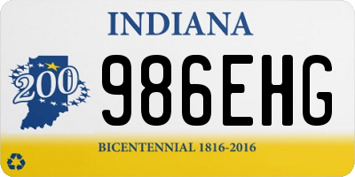 IN license plate 986EHG