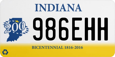 IN license plate 986EHH