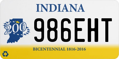 IN license plate 986EHT