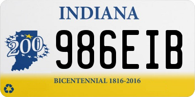 IN license plate 986EIB