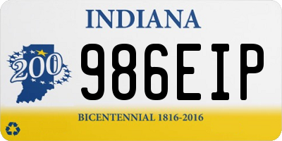 IN license plate 986EIP