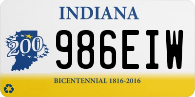 IN license plate 986EIW