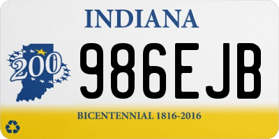 IN license plate 986EJB