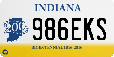 IN license plate 986EKS