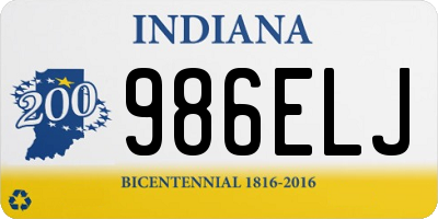 IN license plate 986ELJ