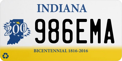 IN license plate 986EMA
