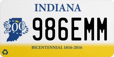 IN license plate 986EMM