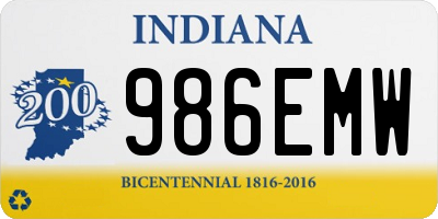 IN license plate 986EMW