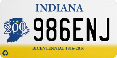 IN license plate 986ENJ