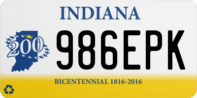 IN license plate 986EPK