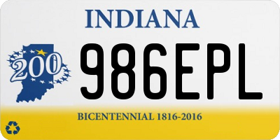 IN license plate 986EPL