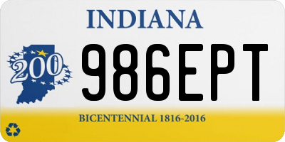 IN license plate 986EPT