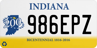 IN license plate 986EPZ