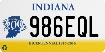 IN license plate 986EQL