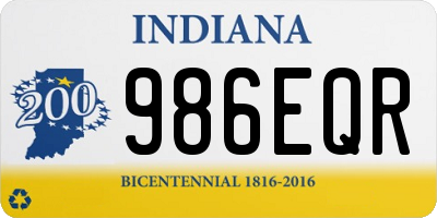 IN license plate 986EQR