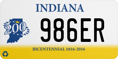 IN license plate 986ER