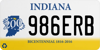 IN license plate 986ERB