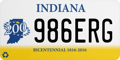 IN license plate 986ERG