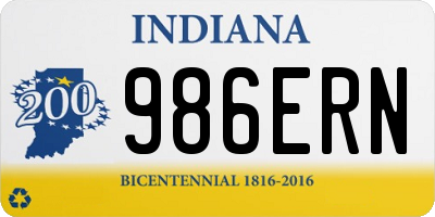 IN license plate 986ERN