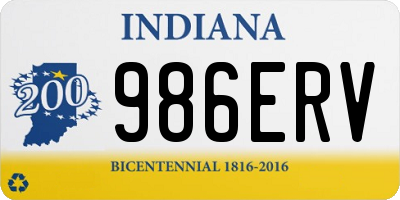 IN license plate 986ERV