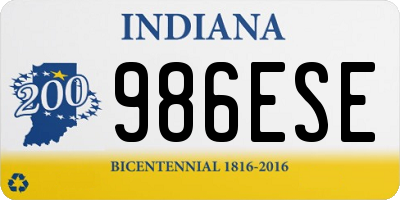 IN license plate 986ESE