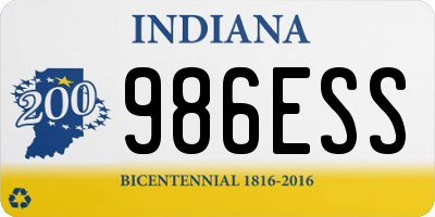 IN license plate 986ESS