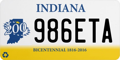 IN license plate 986ETA