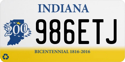 IN license plate 986ETJ