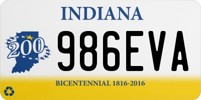 IN license plate 986EVA