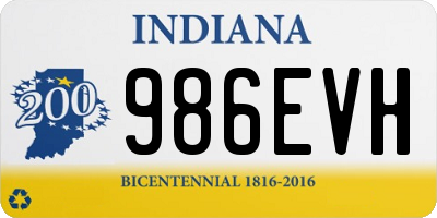 IN license plate 986EVH