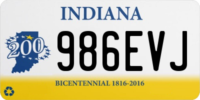 IN license plate 986EVJ