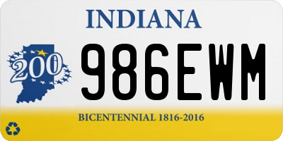 IN license plate 986EWM