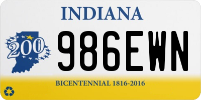 IN license plate 986EWN