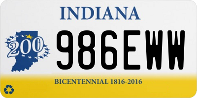 IN license plate 986EWW