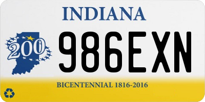 IN license plate 986EXN