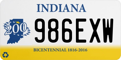 IN license plate 986EXW