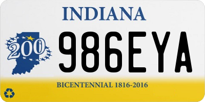 IN license plate 986EYA