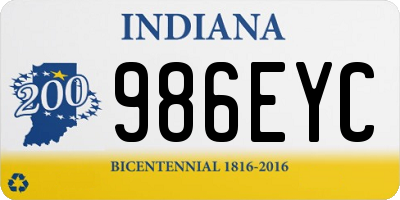 IN license plate 986EYC