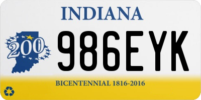 IN license plate 986EYK