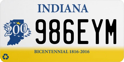 IN license plate 986EYM