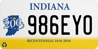 IN license plate 986EYO