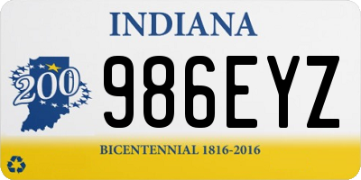 IN license plate 986EYZ