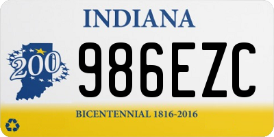 IN license plate 986EZC
