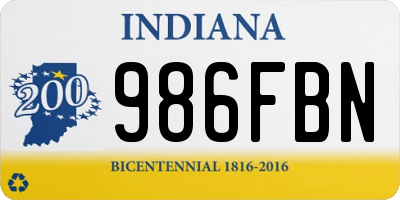 IN license plate 986FBN