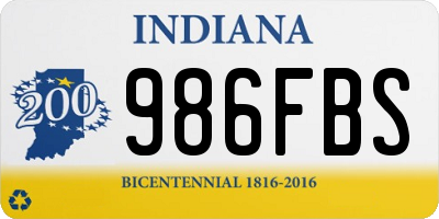 IN license plate 986FBS