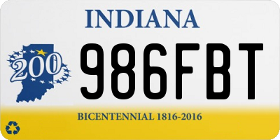 IN license plate 986FBT